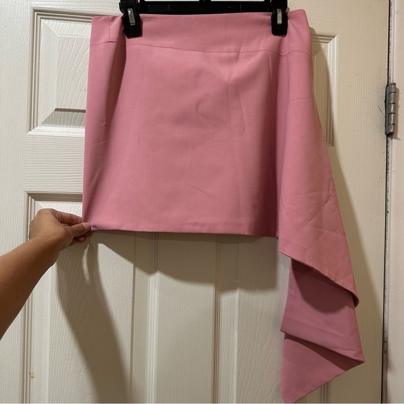 Zara Pale Pink Wool Blend Asymmetrical Skirt Size Small - Picture 4 of 7